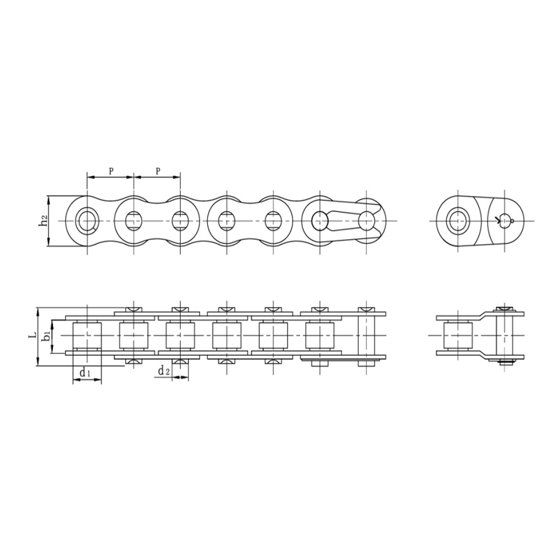 Xích con lăn chính xác bước ngắn bằng thép không gỉ