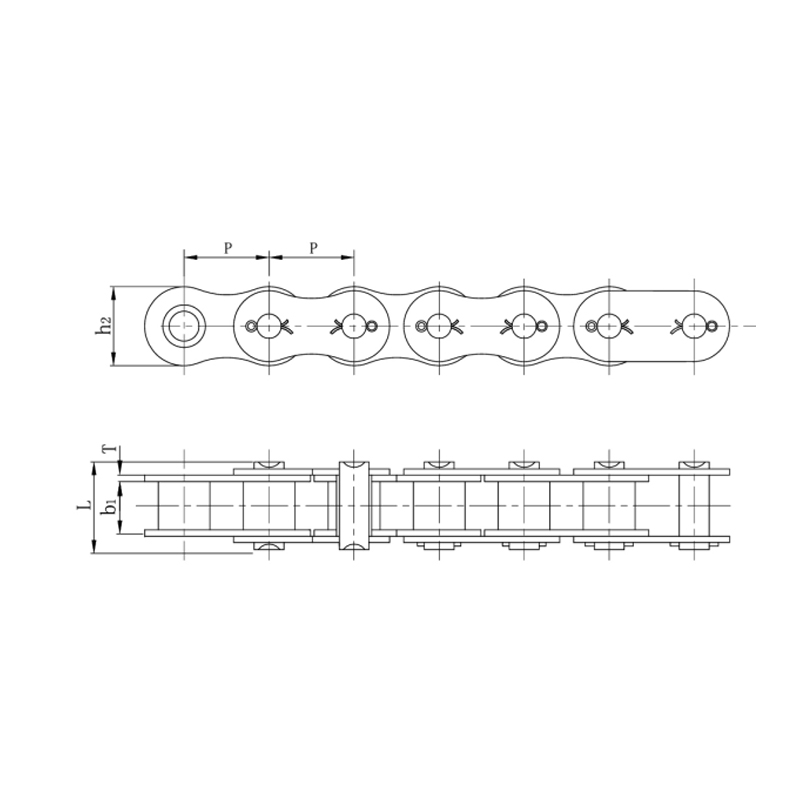 Xích con lăn có độ chính xác bước ngắn loại Cottered (Dòng A)